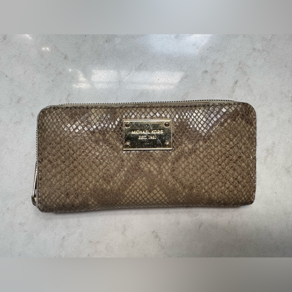 Michael Kors Leather Snake Print Wallet